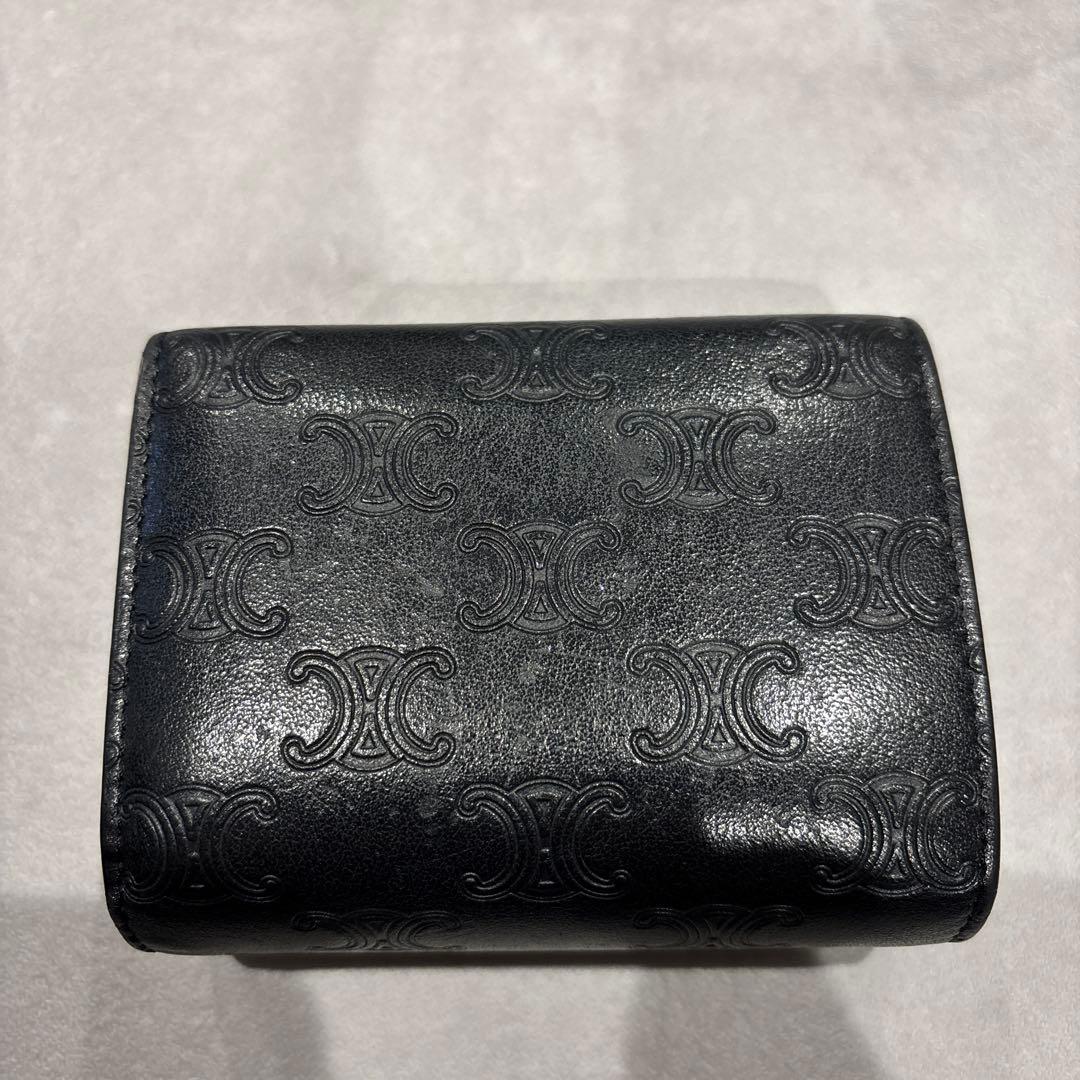 CELINE スモール　トリフォールドウォレット ブラック