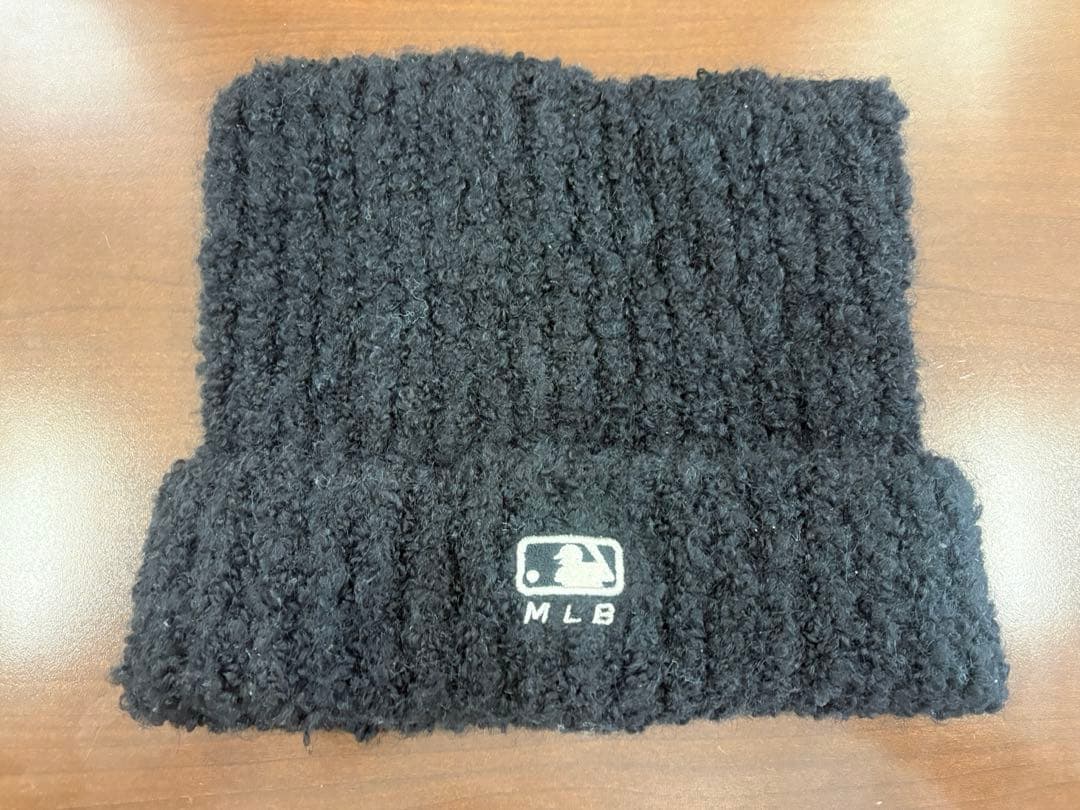 MLB KOREA 猫耳ニット帽　ビーニー　韓国限定