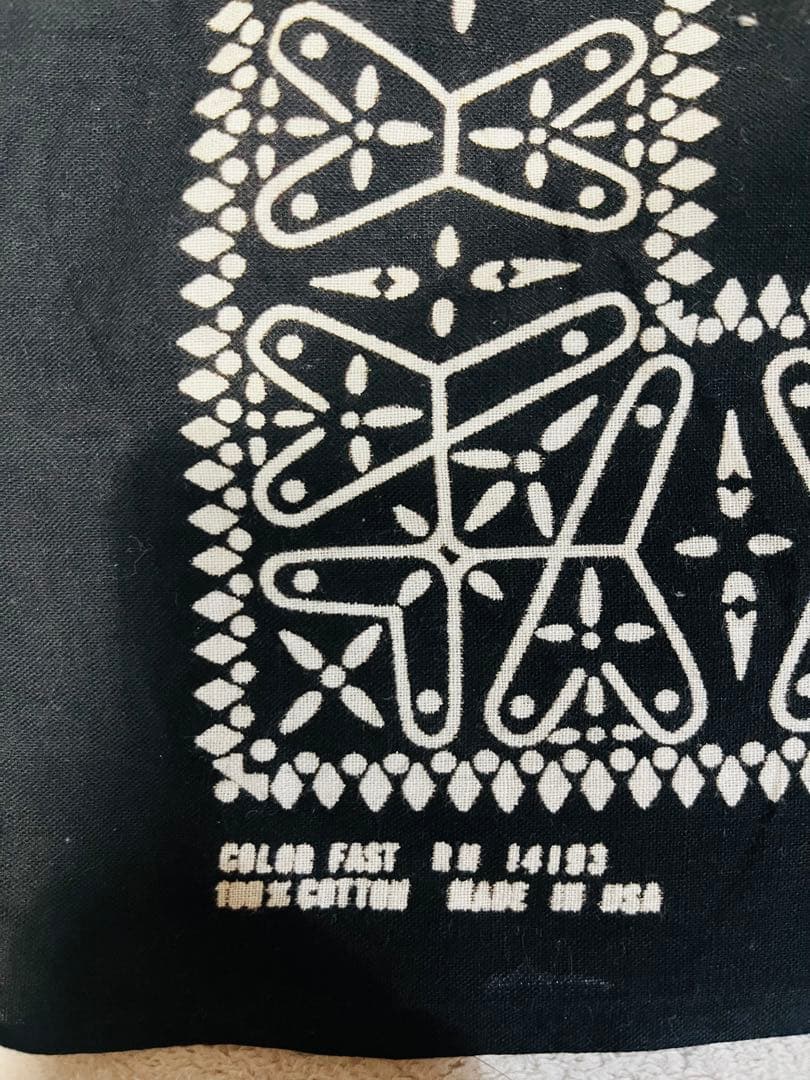 ビンテージ クロスバンダナ ブラック＆ネイビーセット RN14193 60's〜