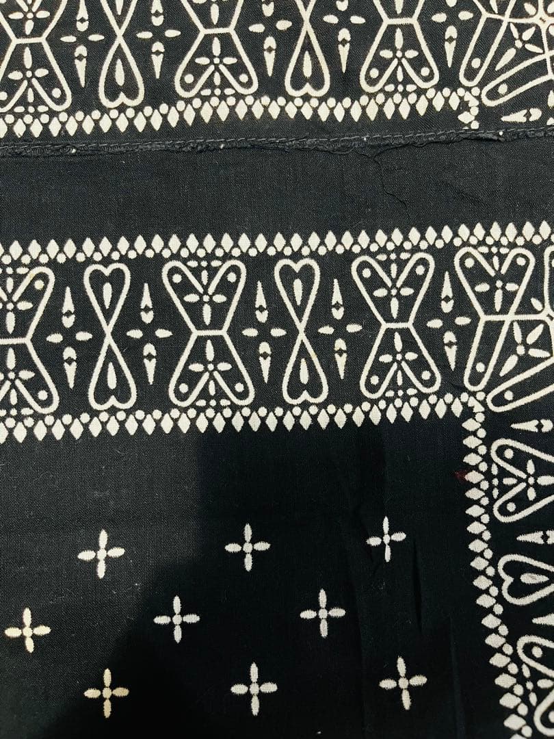 ビンテージ クロスバンダナ ブラック＆ネイビーセット RN14193 60's〜