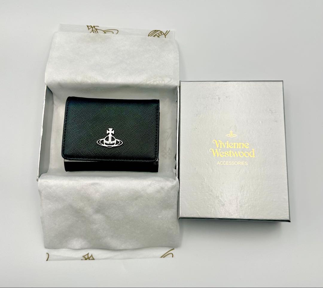【♡新品未使用♡】Vivienne Westwood 三つ折り財布 ブラック 黒