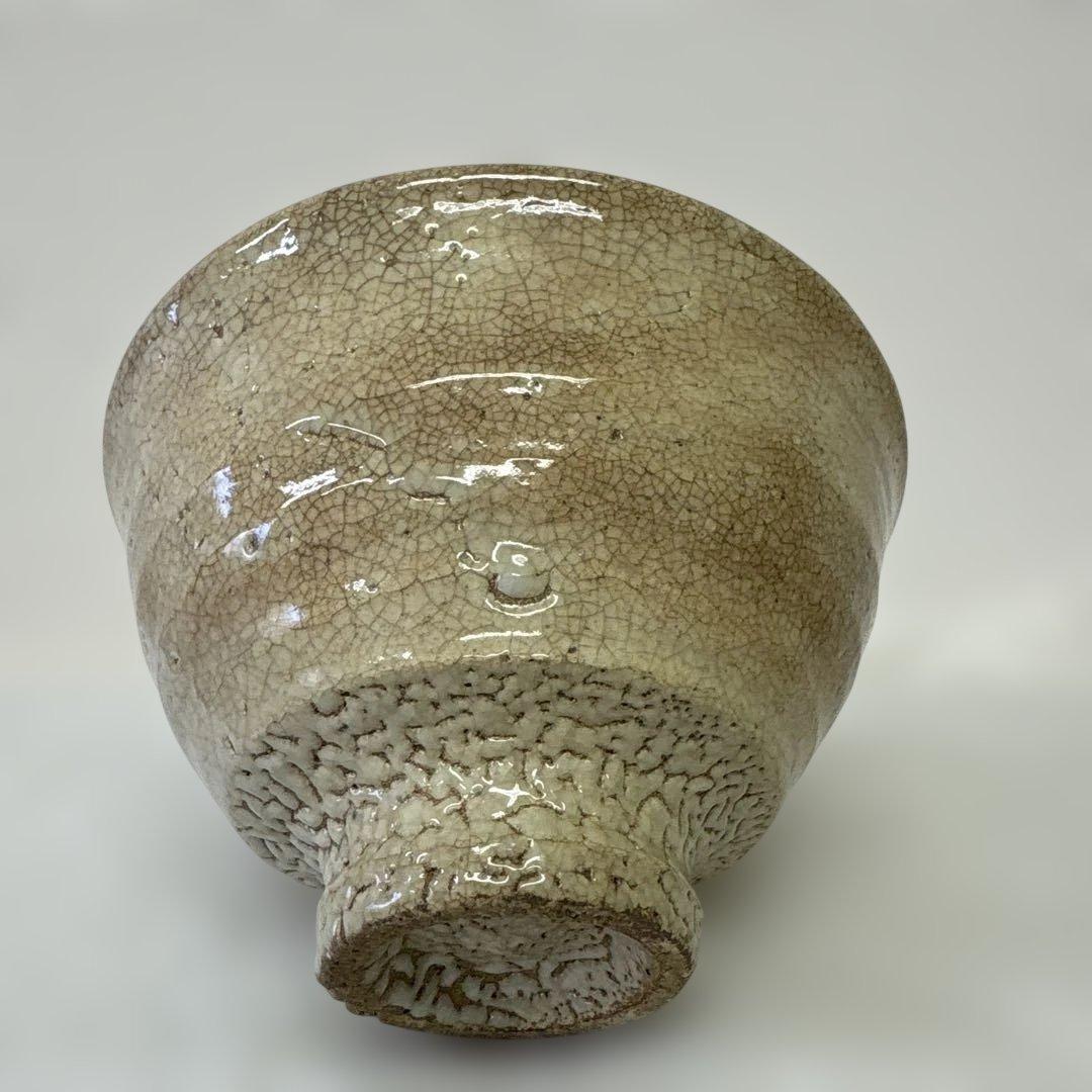 韓国人間国宝　李朝七代白山　金正玉作　嶺南窯　茶碗　共箱