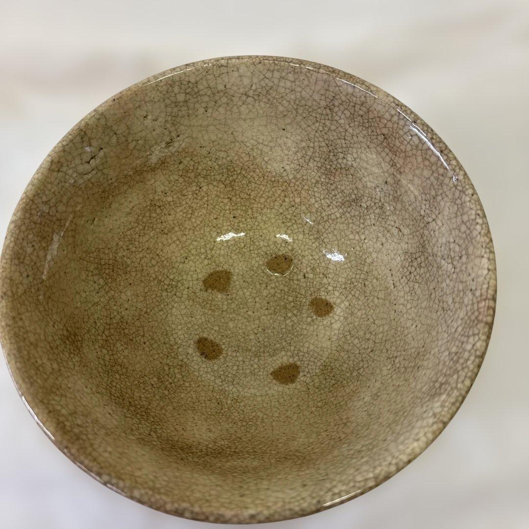 韓国人間国宝　李朝七代白山　金正玉作　嶺南窯　茶碗　共箱