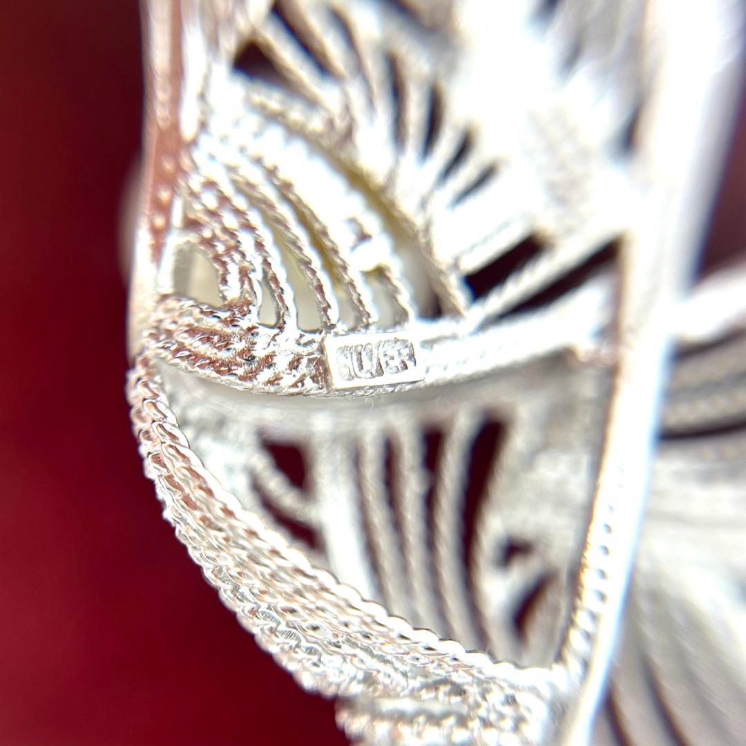 極美品✨ ブローチ パール 白蝶真珠 パールブローチ 10.5mm シルバー