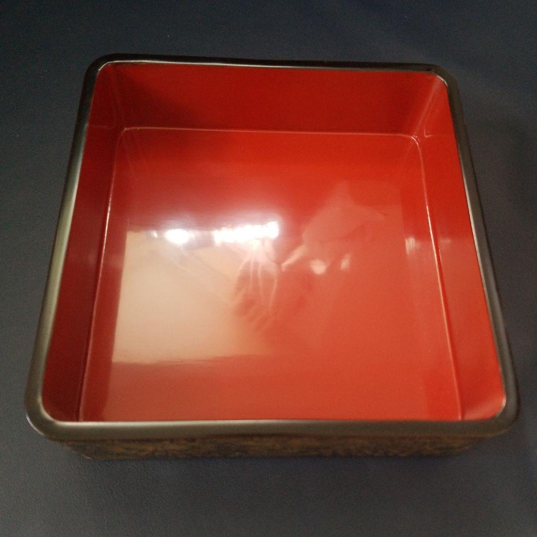 美品 沈金 二段重 総菊詰文 重箱　金蒔絵 漆器　木製　本漆 輪島塗 古美術品