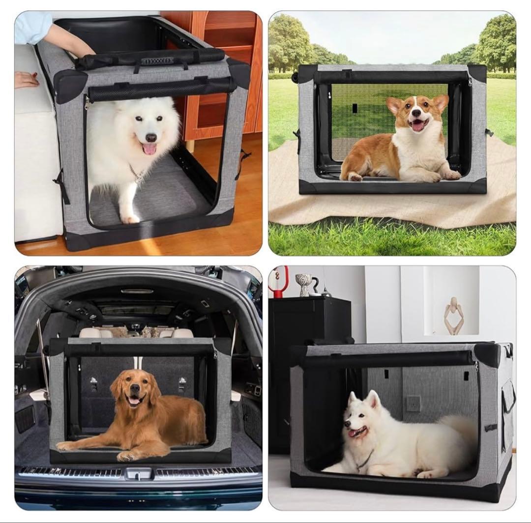 折りたたみペットケージ 犬ケージ 犬用クレート 猫用キャリー・カート XL