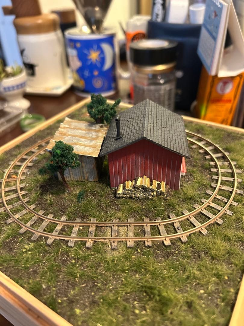 HOナロー・Nゲージ小型レイアウト 小屋と倉庫のセット