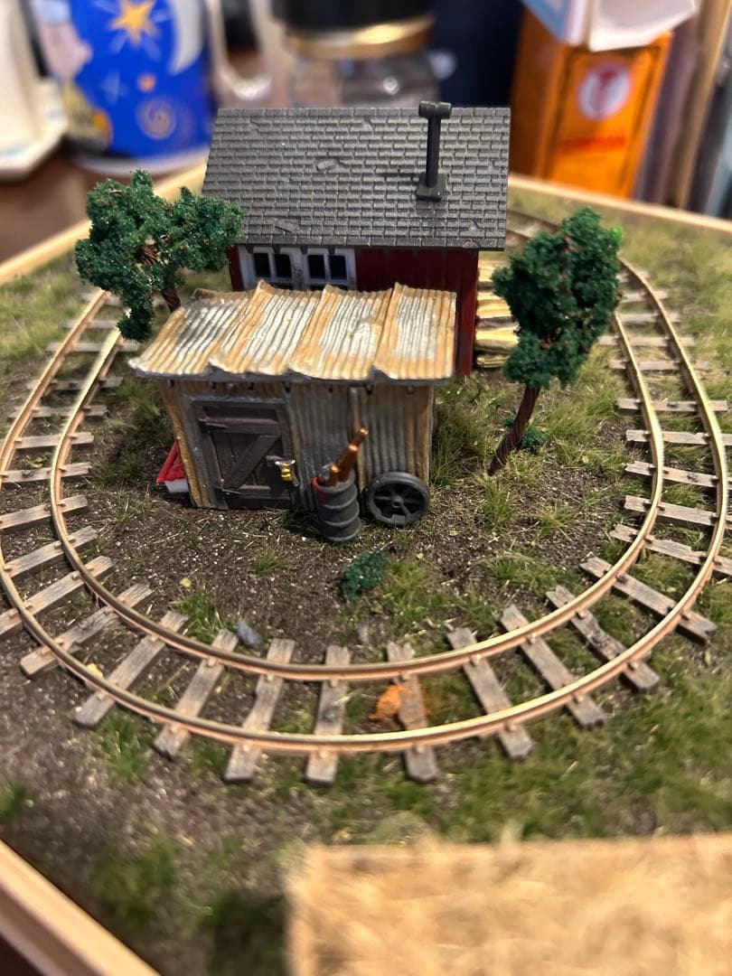 HOナロー・Nゲージ小型レイアウト 小屋と倉庫のセット