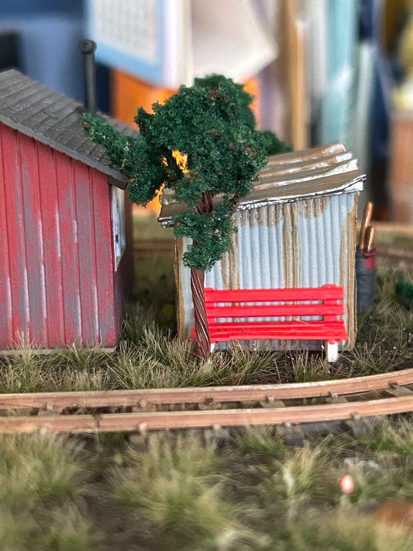 HOナロー・Nゲージ小型レイアウト 小屋と倉庫のセット