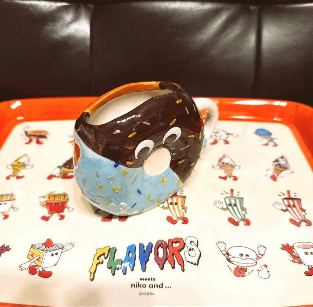 ニコアンド FLAVORS ハンバーガーマグ ドーナツマグ マグカップ2個セット