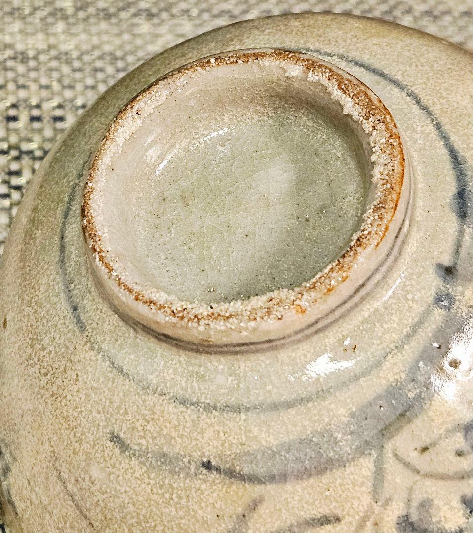 江戸時代初期　初期伊万里　染付　草花図 碗　茶碗　呼び継ぎあり　陶片　古陶磁器