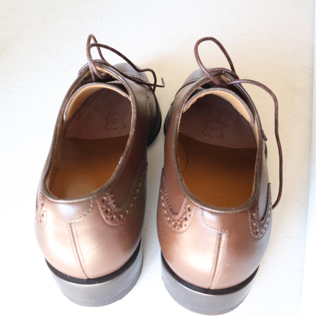 【未使用】BALLY パンチドキャップトゥ レザーシューズ EU6 茶 革靴