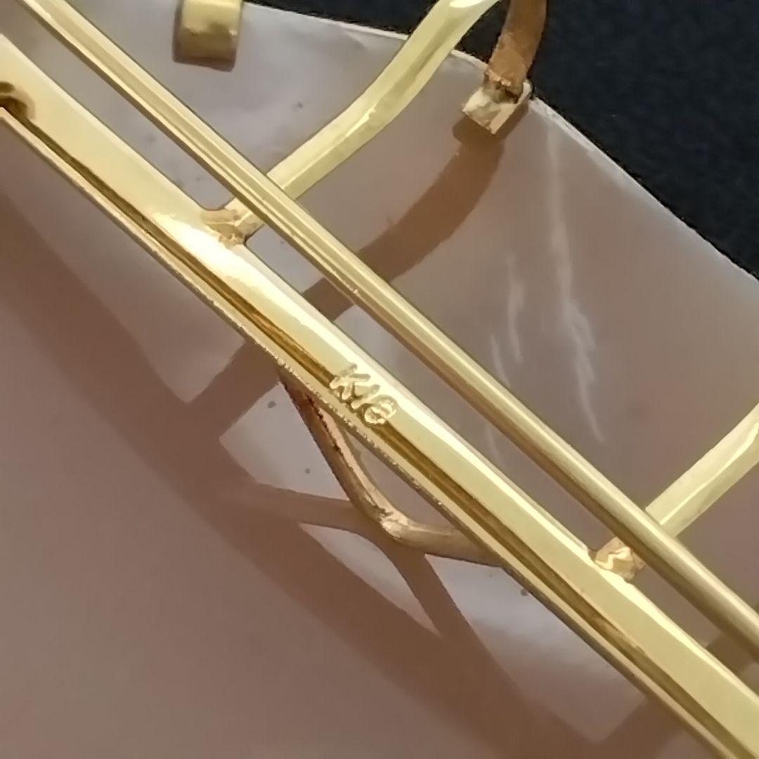 K18◯シェルカメオ★八角形★ブローチ&時々ペンダントトップ★美人シェルカメオ★