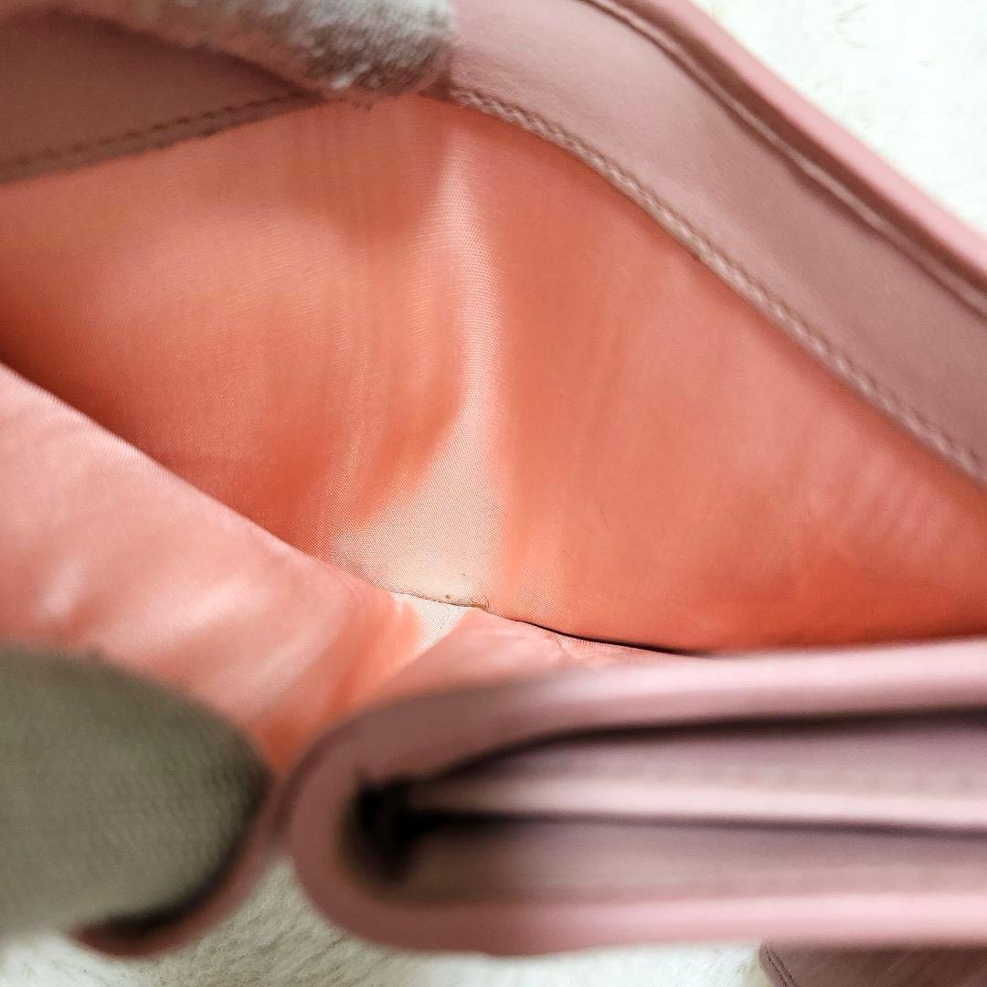 ✨極美品　付属品完備✨ミュウミュウ　三つ折り　マテラッセ　ビジュー　ピンク