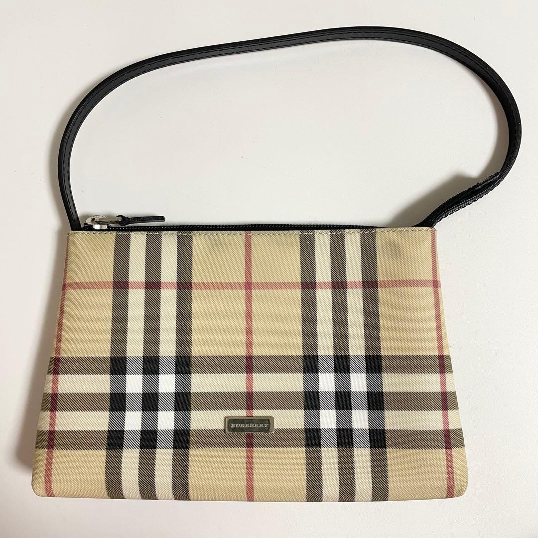 BURBERRY バーバリー ノバチェック アクセサリーポーチ ベージュ 美品