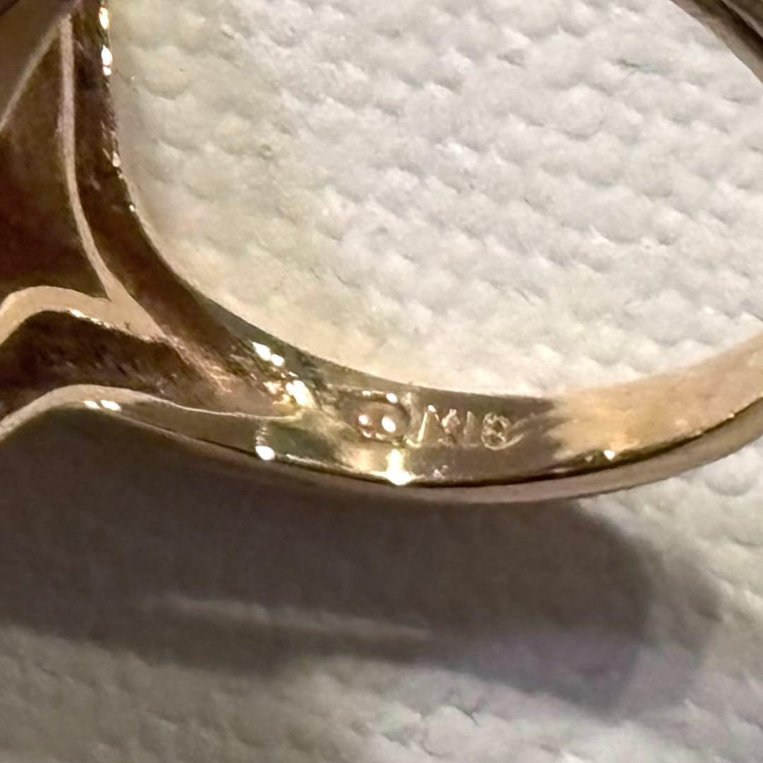 限定お値下げ‼️TASAKI★K18YG★9.2g南洋白蝶真珠14mmダイヤリング