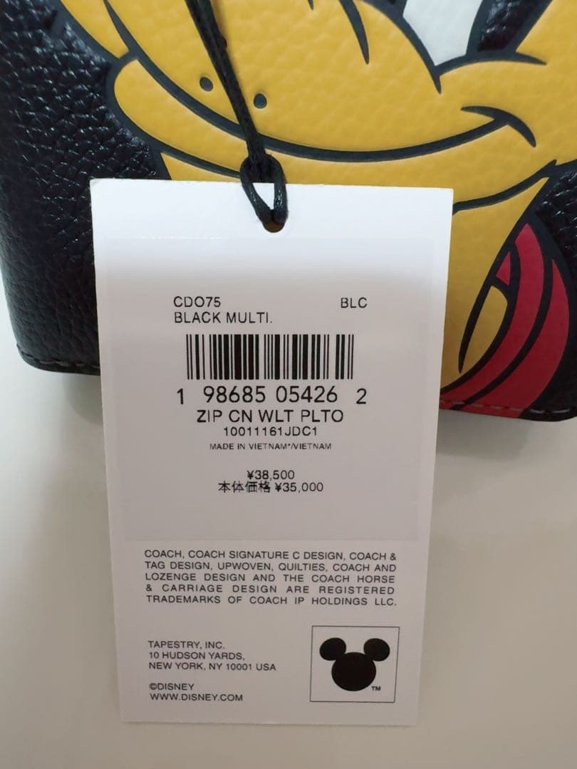 【新品・正規品】ディズニーコラボ商品 コーチ 2つ折り財布