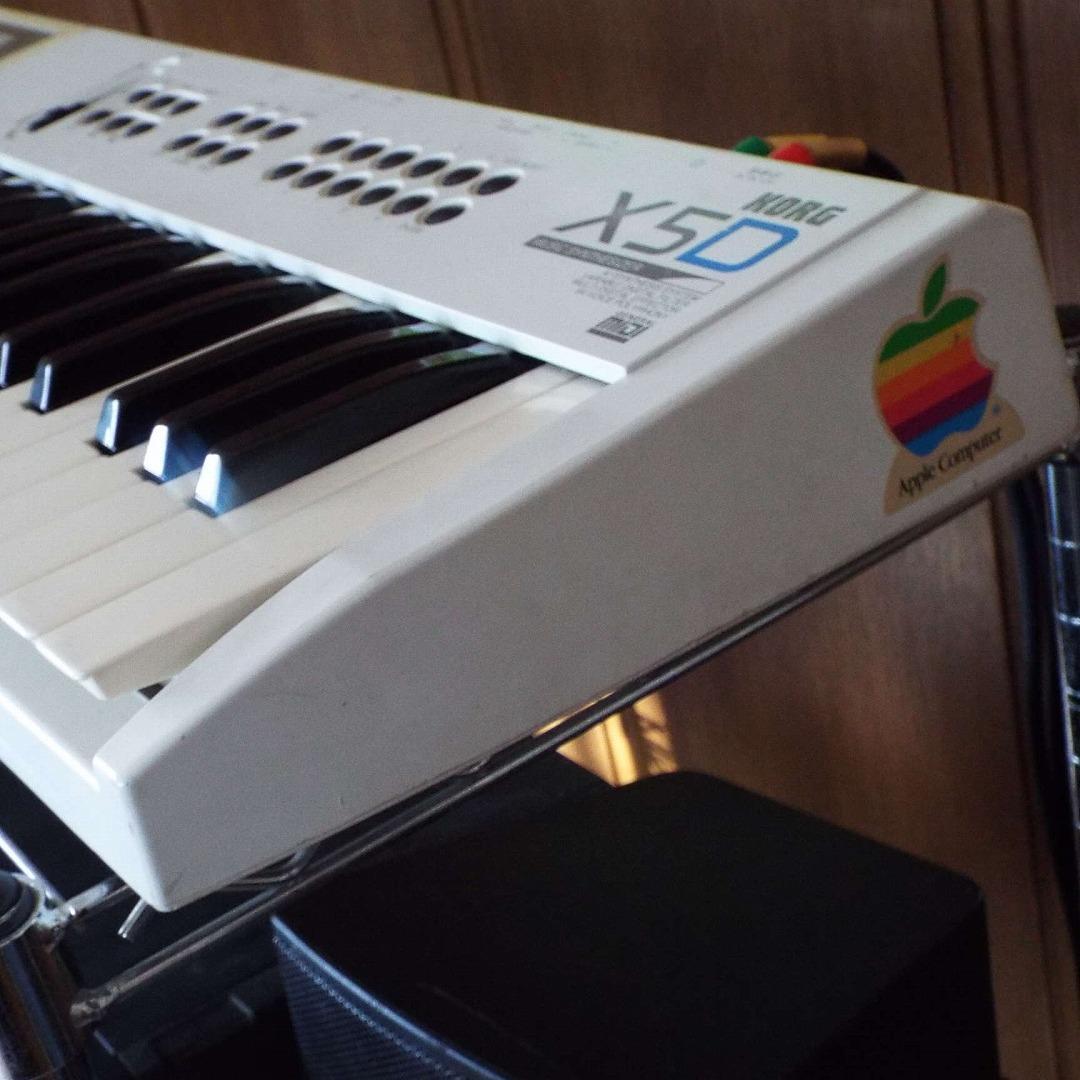 希少_完動_美品_KORG_X5-D_白_内部電池ソケット化_AC