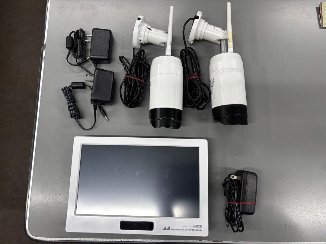 日本アンテナ防犯カメラセット 10.1インチモニター