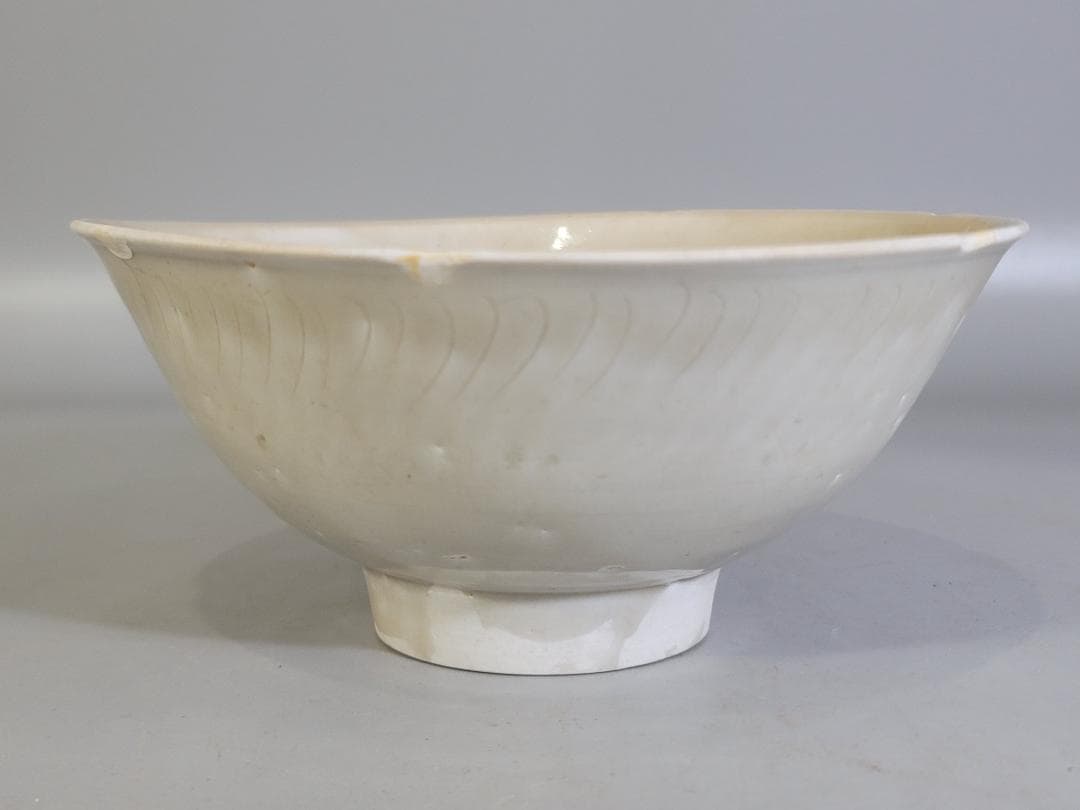 古美術 中国 白磁 碗 　劃花　輪花 小鉢
