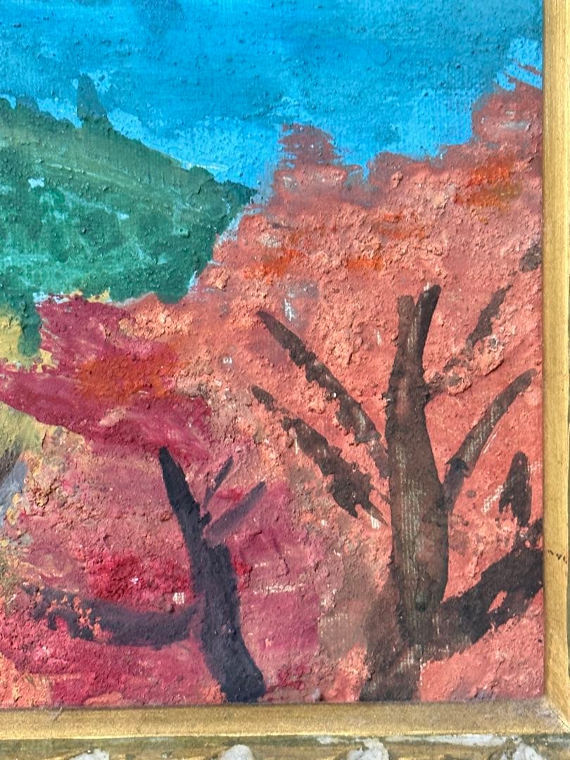 山下清　油絵　秋の富士