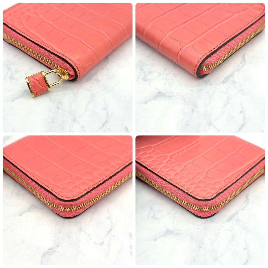 【新品級・限定】ルイヴィトン クロコダイル ジッピーパース ピンク 小銭入