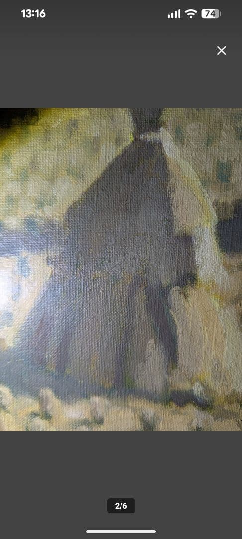 油彩風 風景画 額装 収穫の風景 藁束 畑 ヨーロッパ調 インテリアアート