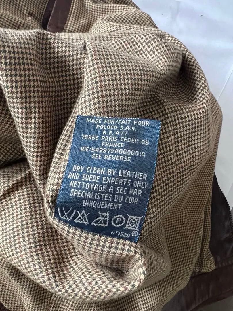 け*い様 90s【Polo by Ralph Lauren 】XLブラウンレザー