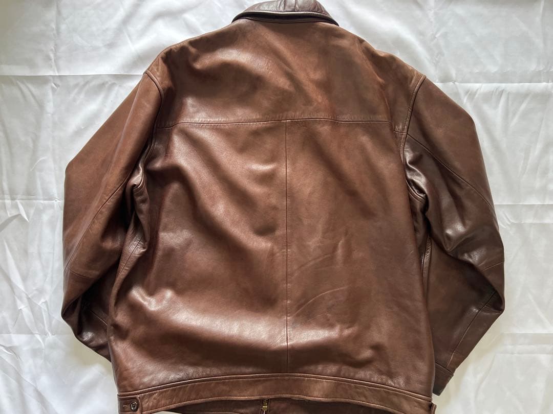 け*い様 90s【Polo by Ralph Lauren 】XLブラウンレザー