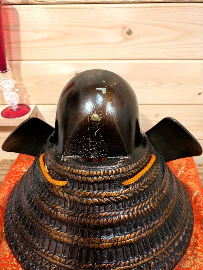 【良】年代物　美術品　出世兜　太閤　豊臣秀吉　美術鋳物　縁起物　昭和　骨董品