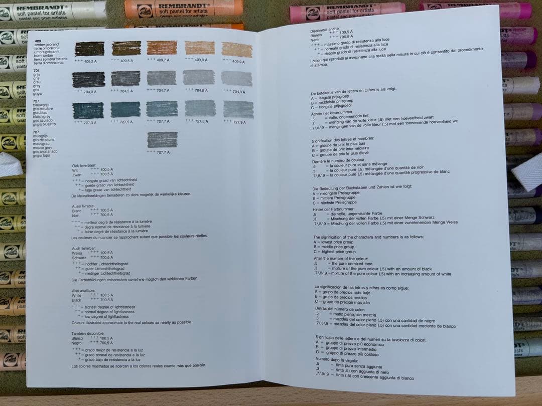 rembrandt レンブラント ソフトパステル 廃番品 180色