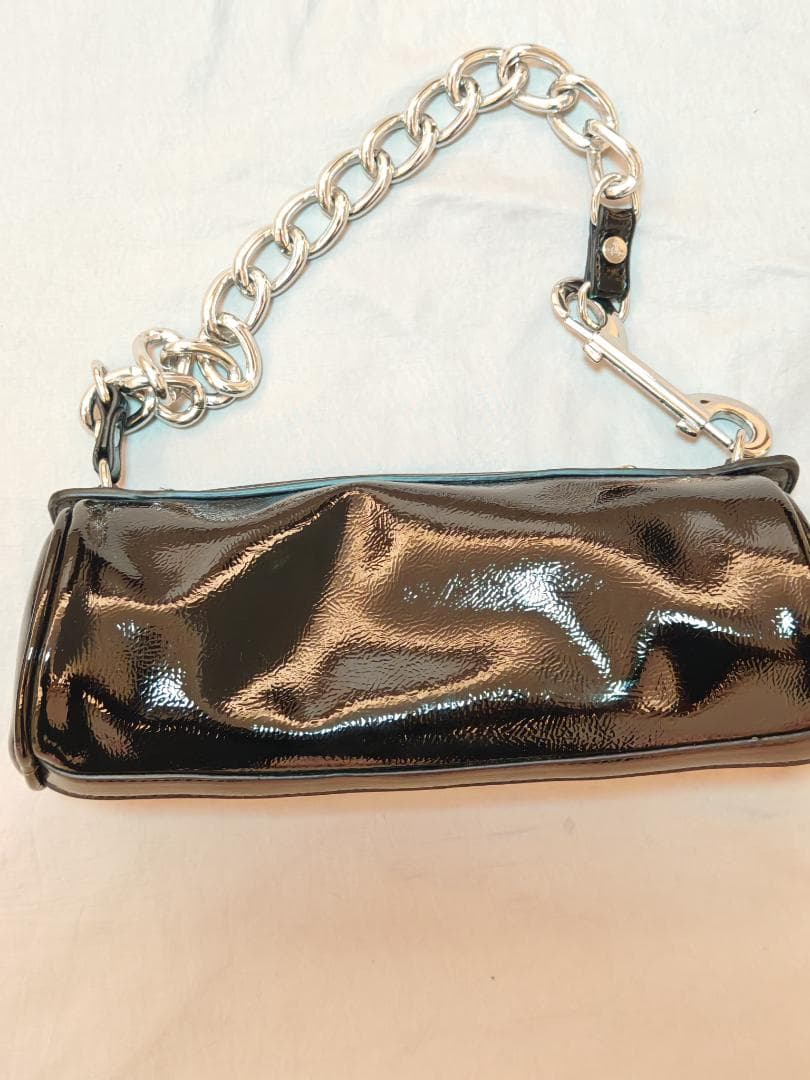 Vivienne　Westwood　ブラックエナメルショルダーバッグ　美品