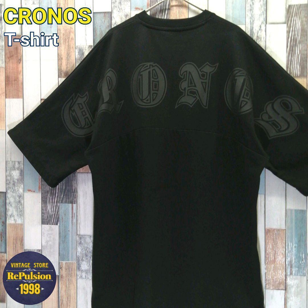 CRONOS　クロノス　Tシャツ　バックプリント　ワンポイント刺繍ロゴ