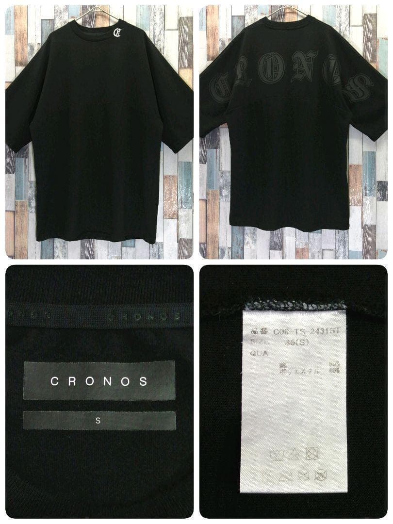 CRONOS　クロノス　Tシャツ　バックプリント　ワンポイント刺繍ロゴ