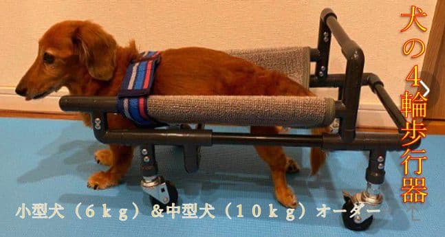 犬の４輪歩行器(中型犬シートタイプ)