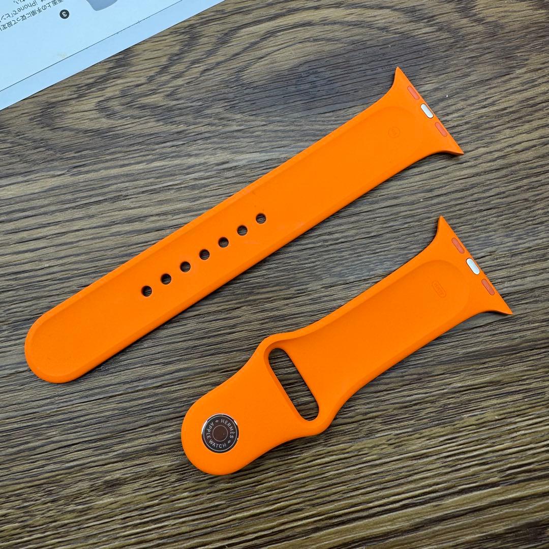 2462 Apple Watch エルメス　オレンジ　スポーツバンド　シリコン