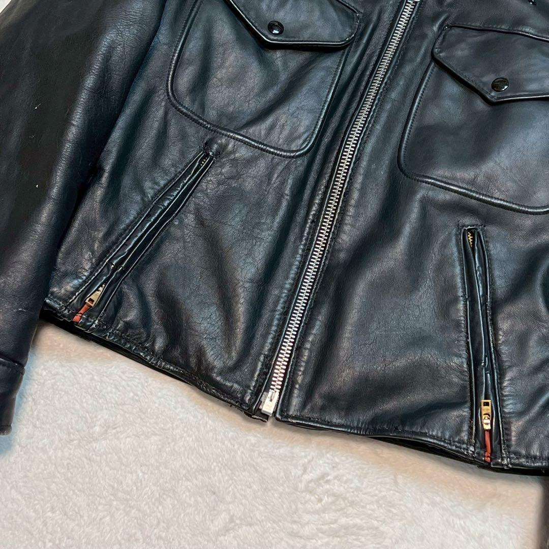 XLサイズ 70s Schott レザージャケット ポリスマンジャケット 602
