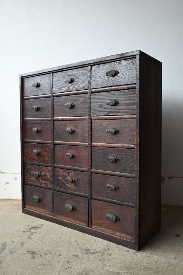 ① 店舗什器 引出 古家具 古道具 古美術 骨董 アンティーク 箪笥 抽斗