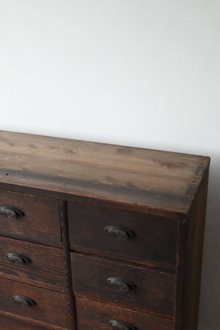 ① 店舗什器 引出 古家具 古道具 古美術 骨董 アンティーク 箪笥 抽斗