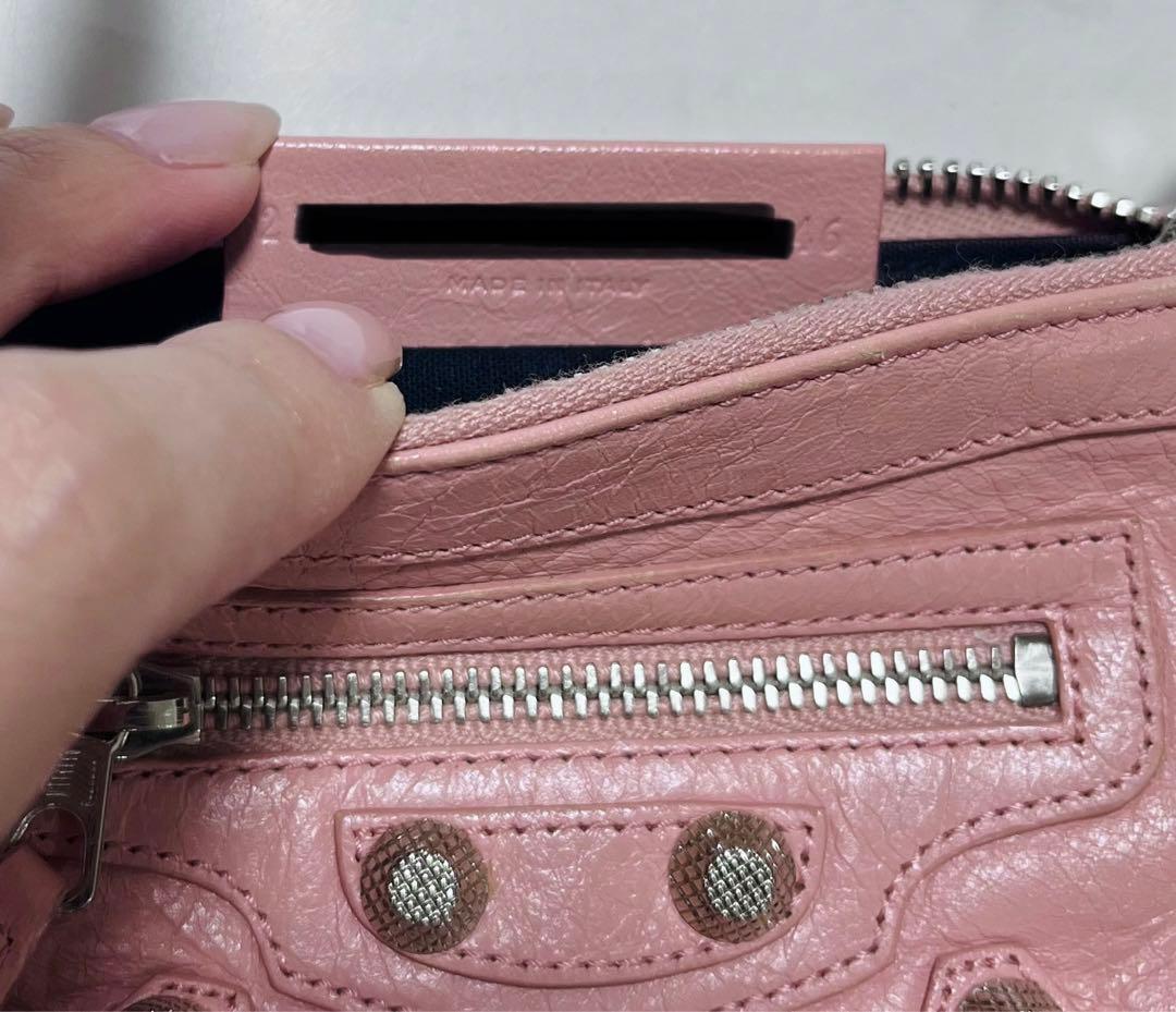 バレンシアガ　ケース　ミニウォレット　ミニポーチ　ピンク　美品