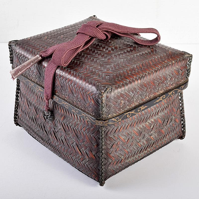 華山作　御所籠　皆具共　茶碗　棗など　十三点一式　仕覆付　共箱　F　R7699B