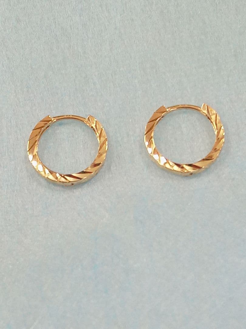 K18中折れフープピアス k18ピアス