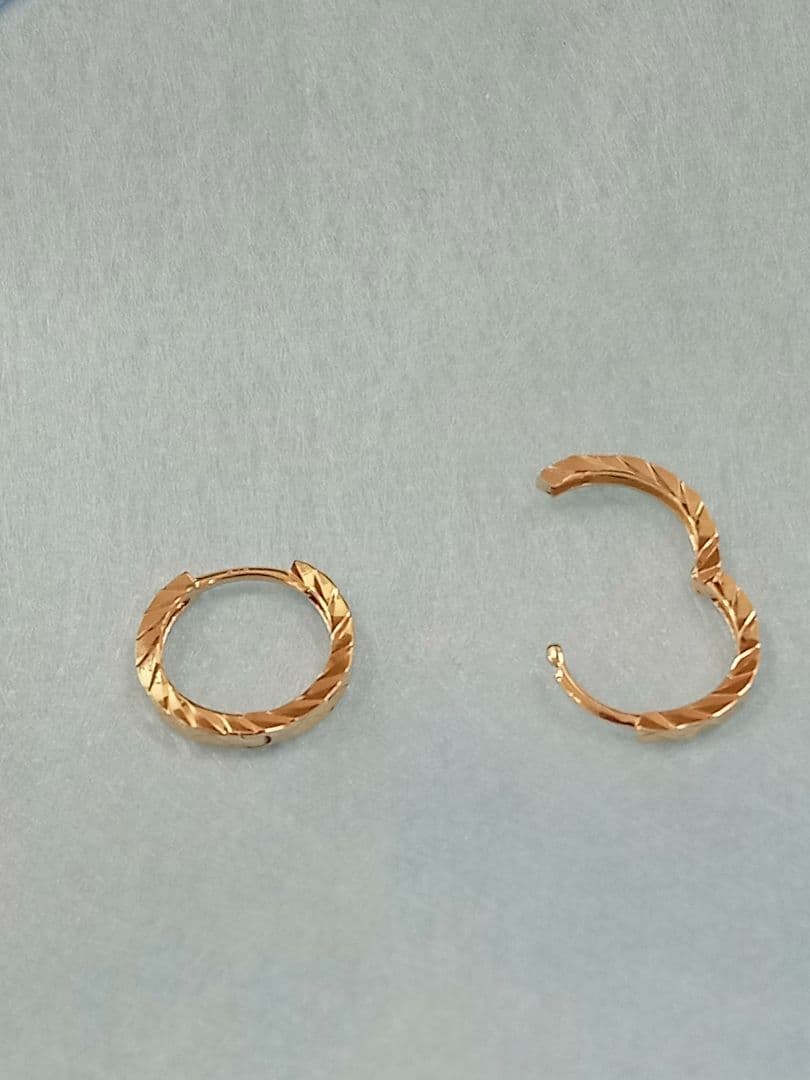 K18中折れフープピアス k18ピアス