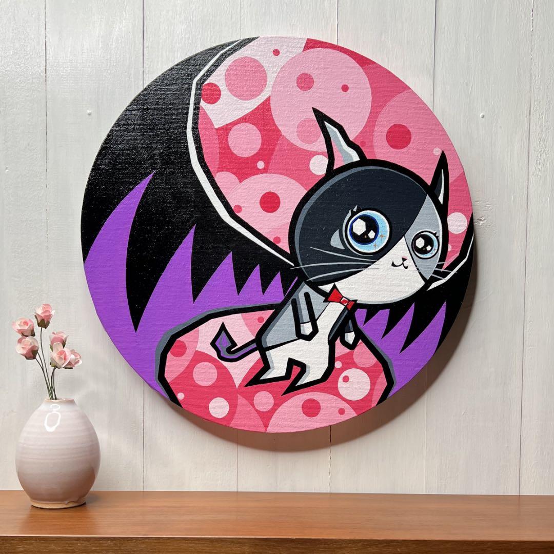 「僕の惑星」｜絵画 原画 抽象画 動物画 猫の絵 アート ドローイング