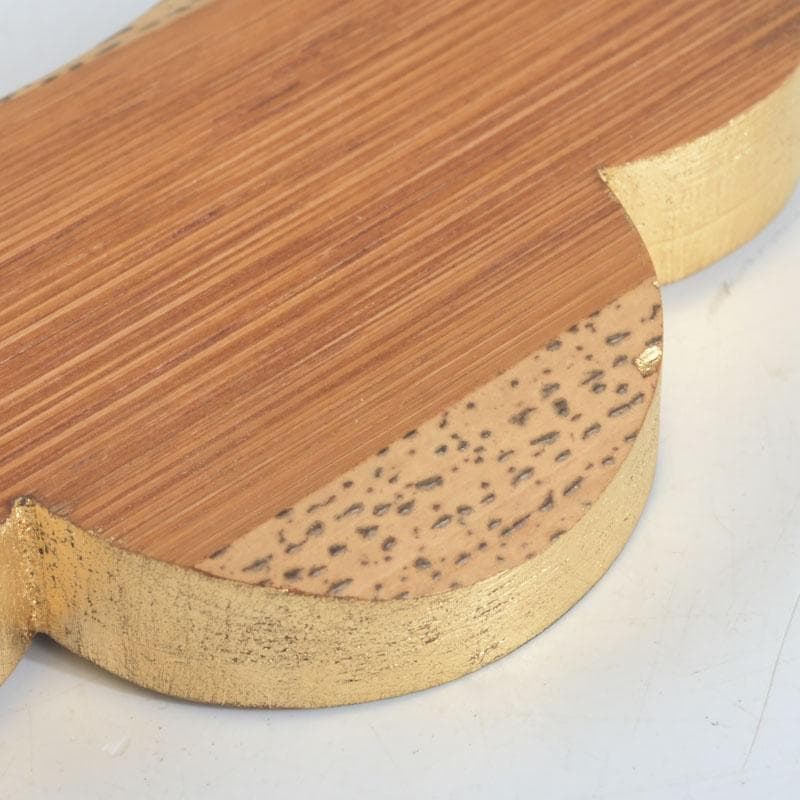 茶道具　雅象作　古竹内黒柿金塗　松竹香合　共箱　V　9490