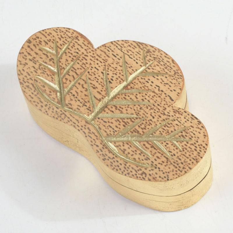 茶道具　雅象作　古竹内黒柿金塗　松竹香合　共箱　V　9490