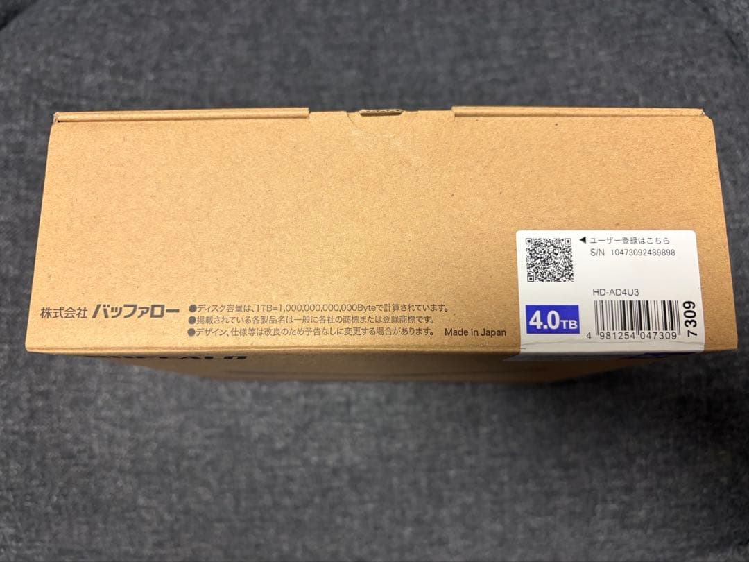 BUFFALO HD-AD4U3 外付けHDD 黒