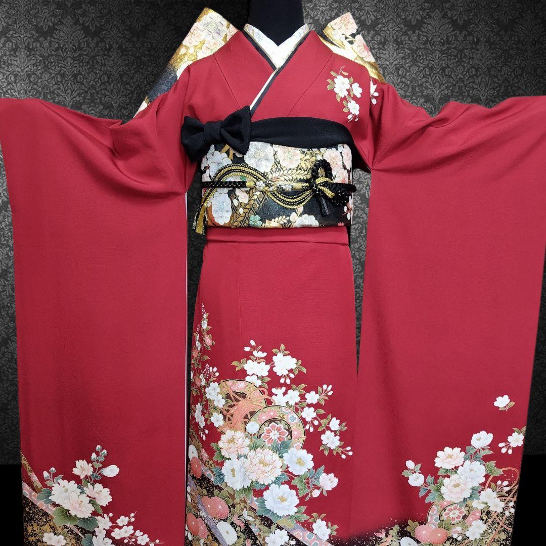 SALE中☆振袖フルセット・成人式・古典柄・金彩加工・金駒刺繍・やまと誂製