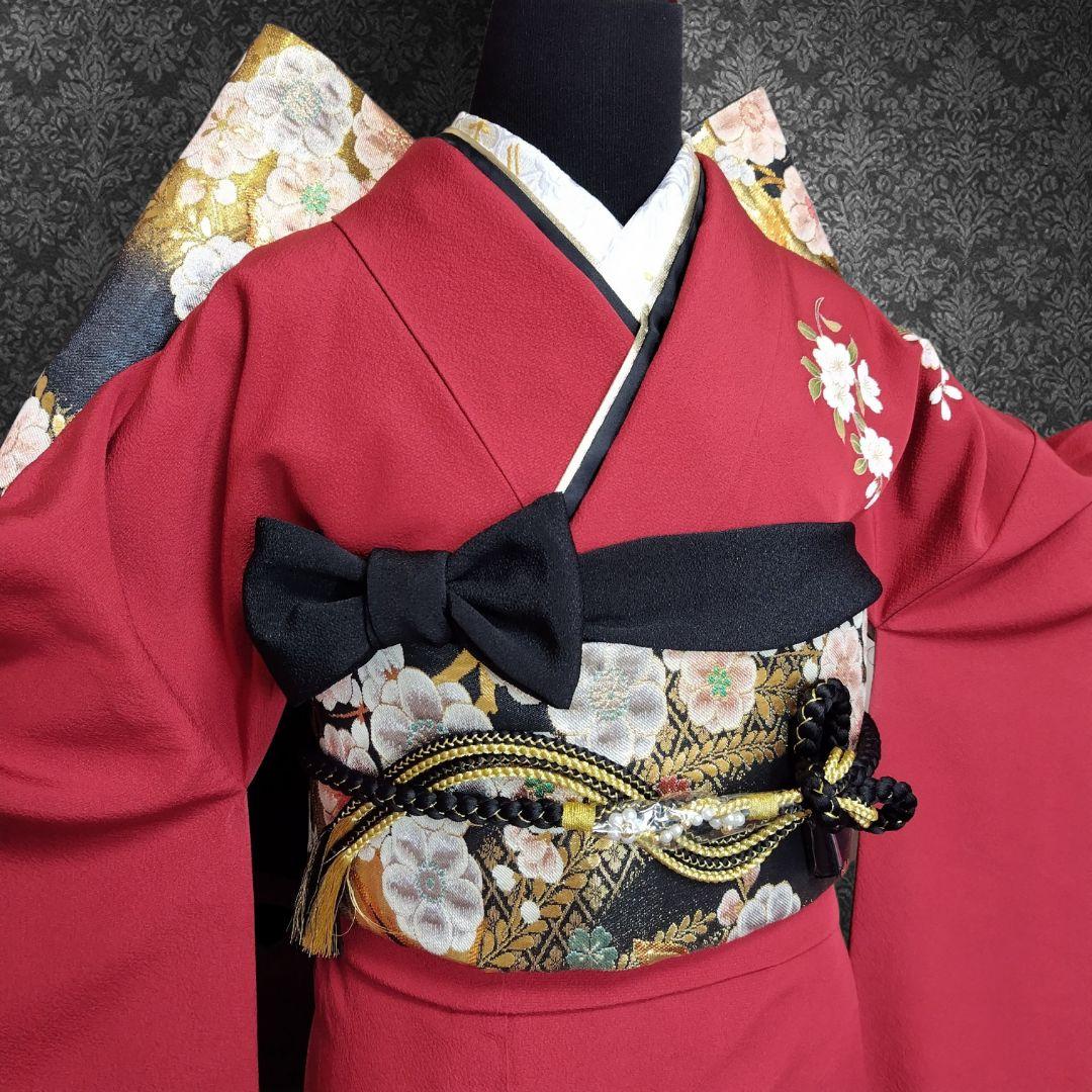 SALE中☆振袖フルセット・成人式・古典柄・金彩加工・金駒刺繍・やまと誂製