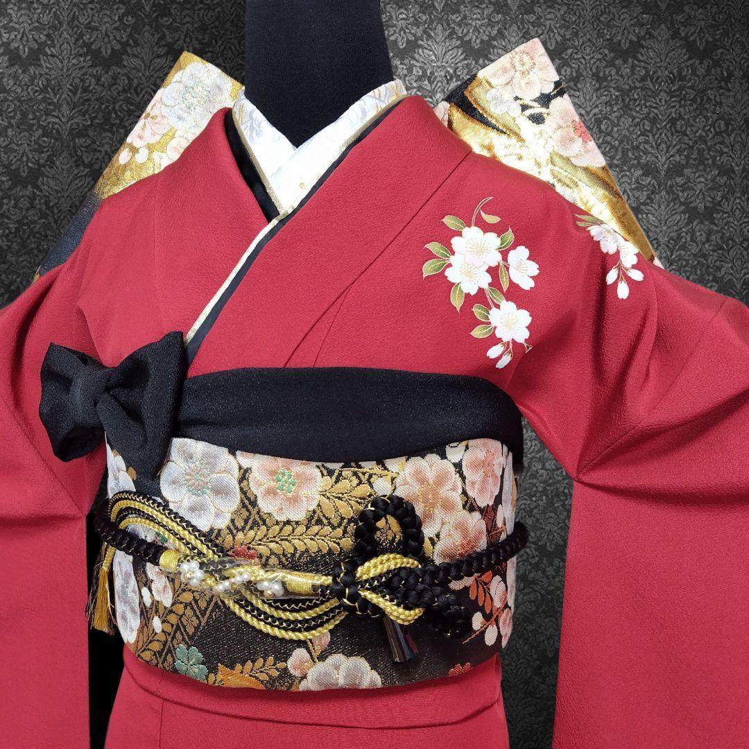 SALE中☆振袖フルセット・成人式・古典柄・金彩加工・金駒刺繍・やまと誂製